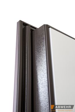 Abwehr Трьохконтурні вхідні двері модель Ramina комплектація Grand (Колір Бронзовий Браш + Білий супермат)