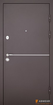 Abwehr Вхідні металеві двері модель Solid комплектація Defender (колір Ral 8022T)