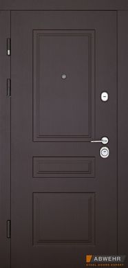 Abwehr Вхідні двері модель Rubina комплектація Megapolis MG3 (Колір Венге темна + Рустик Авіньйон)