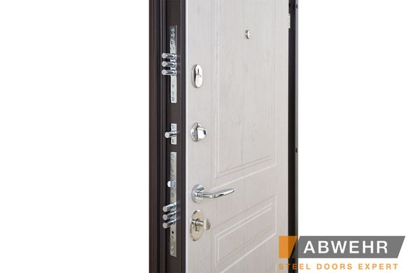 Abwehr Вхідні двері модель Rubina комплектація Megapolis MG3 (Колір Венге темна + Рустик Авіньйон)