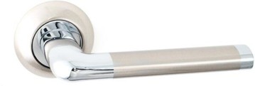 SAFITA Дверна ручка Safita 158 R41 SN / CP матовий нікель / полірований хром