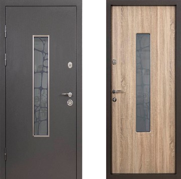 Abwehr Вхідні двері зі склом модель Solid Glass комплектація Defender (колір RAL 8022Т)
