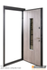 Входные двери со стеклом Solid Glass комплектация Defender (цвет RAL 8022Т)