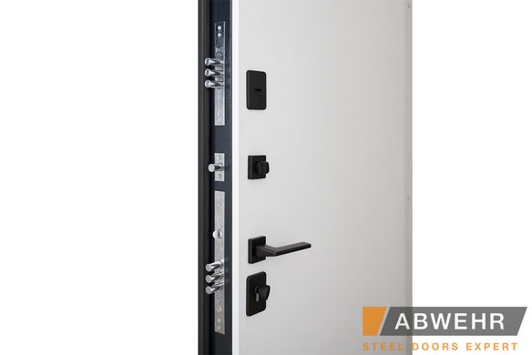 Abwehr Входная дверь с терморазрывом модель Scandi комплектация COTTAGE (цвет RAL 7021 + белая)