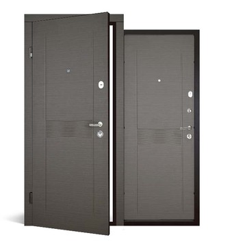 Abwehr Входная дверь модель Britana комплектация Comfort (цвет Венге серый горизонт + Белая)