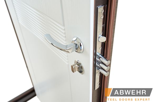 Abwehr Вхідні двері модель Britana комплектація Comfort (колір Венге сірий горизонт + Біла)