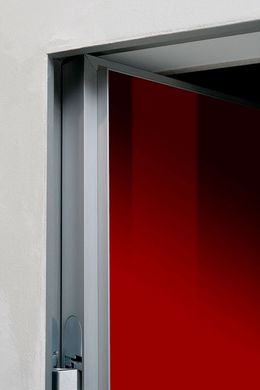 Arоna Doors Дверной блок с отделкой полотна стеклом, окрашенным по RAL