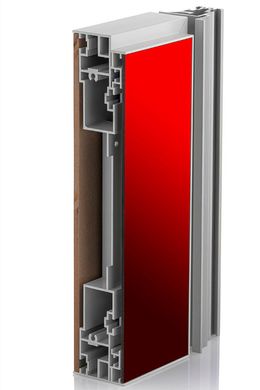 Arоna Doors Дверний блок з оздобленням полотна склом фарбованим по RAL