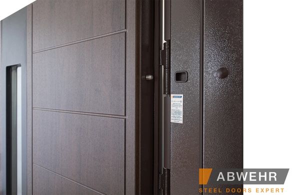 Abwehr Вхідні двері з ерморозривом ABWehr Ufo (колір Ral 8019 + ТО) комплектація Cottage