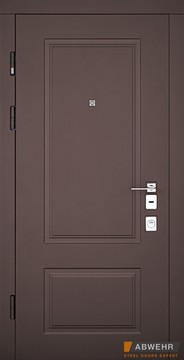 Abwehr Трехконтурная входная дверь модель Ramina (Цвет Бронзовый Браш + Белый супермат) комплектация Grand