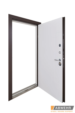 Abwehr Входные двери с терморазрывом модель Softana (цвет RAL 8019 + Белый) комплектация COTTAGE
