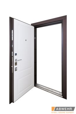 Abwehr Трьохконтурні вхідні двері модель Ramina (Колір Бронзовий Браш + Білий супермат) комплектація Grand