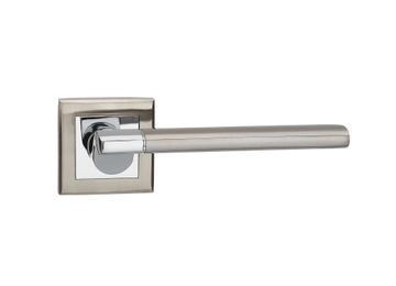LINDE Дверная ручка LINDE А-2006 матовый никель/полированный хром