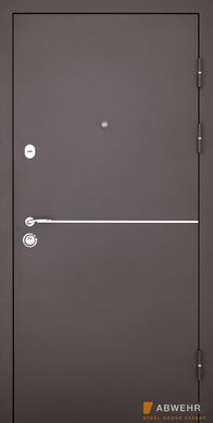 Abwehr Вхідні металеві двері модель Solid (колір Ral 8022T) комплектація Defender