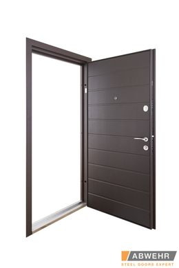 Abwehr Вхідні металеві двері модель Solid (колір Ral 8022T) комплектація Defender