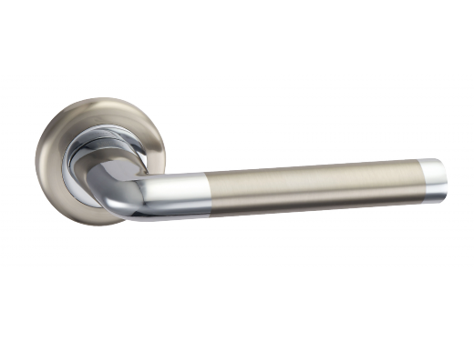 LINDE Дверная ручка LINDE А-1209 матовый никель/полированный хром