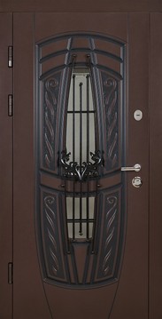 Abwehr Входные двери со стеклом ABWehr Gracia Glass (Цвет Ral 8019 + уличная ТО) комплектация Classic