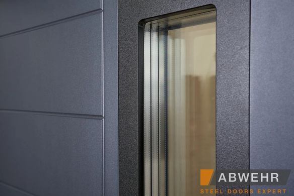 Abwehr Вхідні двері з терморозривом ABWehr Ufo (колір Ral 7016 + Антрацит) комплектація Cottage
