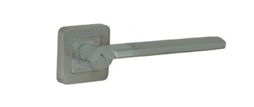 SAFITA Дверна ручка + накладки для санвузла Safita 359R40 SN / CP матовий нікель / полірований хром