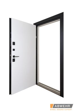 Abwehr Вхідні двері з терморозривом модель Scandi (колір RAL 7021 + біла) комплектація COTTAGE