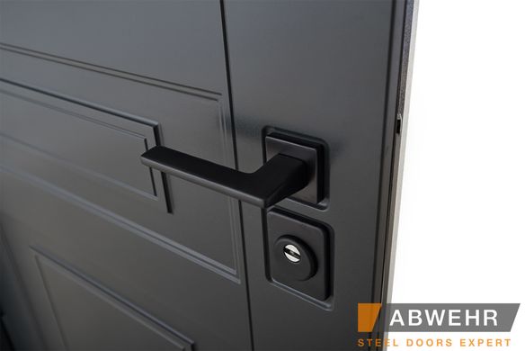 Abwehr Входная дверь с терморазрывом модель Scandi (цвет RAL 7021 + белая) комплектация COTTAGE