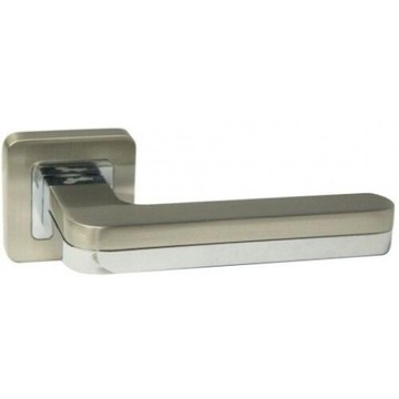SAFITA Дверная ручка + накладки для санузла Safita 699R40 SN/CP матовый никель/хром полированный