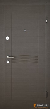 Abwehr Входная дверь модель Britana (цвет Венге серый горизонт + Белая) комплектация Comfort
